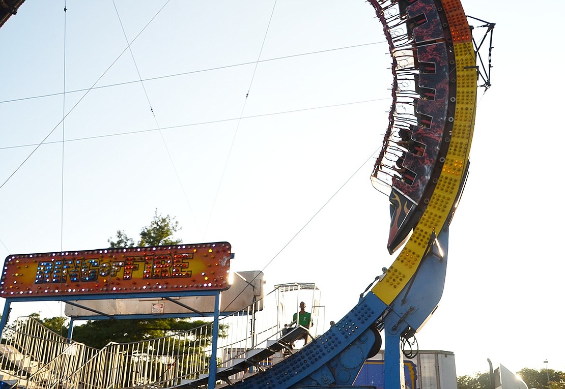 Those brave enough to step on the Ring of Fire found themselves on a dizzying upside-down ride.  