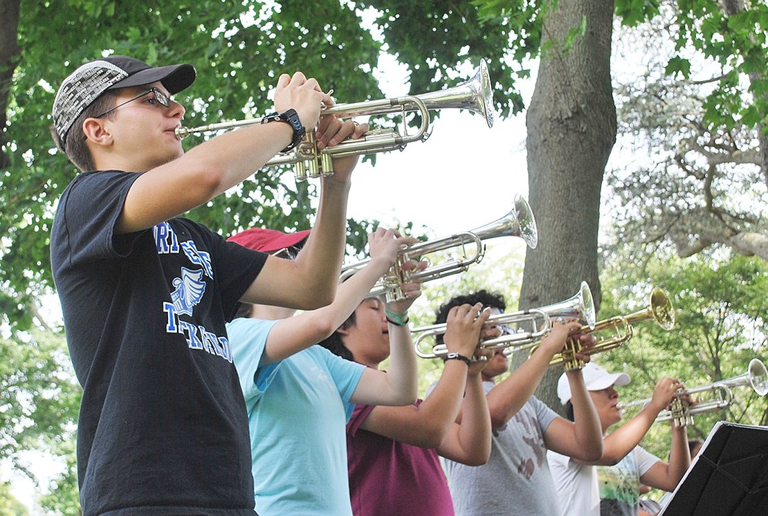 Leading the trumpet section is senior William Brakewood. He is tackling one of the set’s solos. 