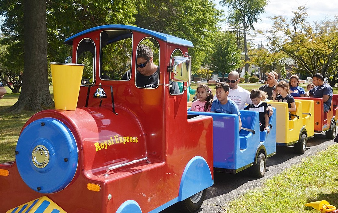 The Royal Express makes its way around Lyon Park carrying children and adults alike.