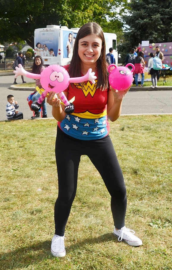 Nicolette Lauro, 10th grade, poses with her prizes. 