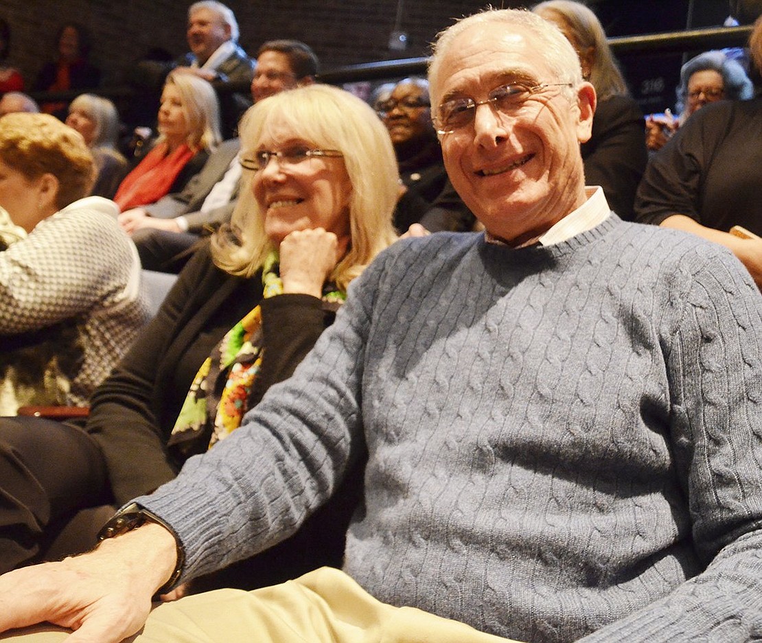 Rye Town Supervisor Gary Zuckerman, attending with his partner Elaine, was one of the plethora of elected officials who came to Sunday’s event which turned out to be not only an inauguration but a Democratic rally to keep the troops fired up for November 2018.