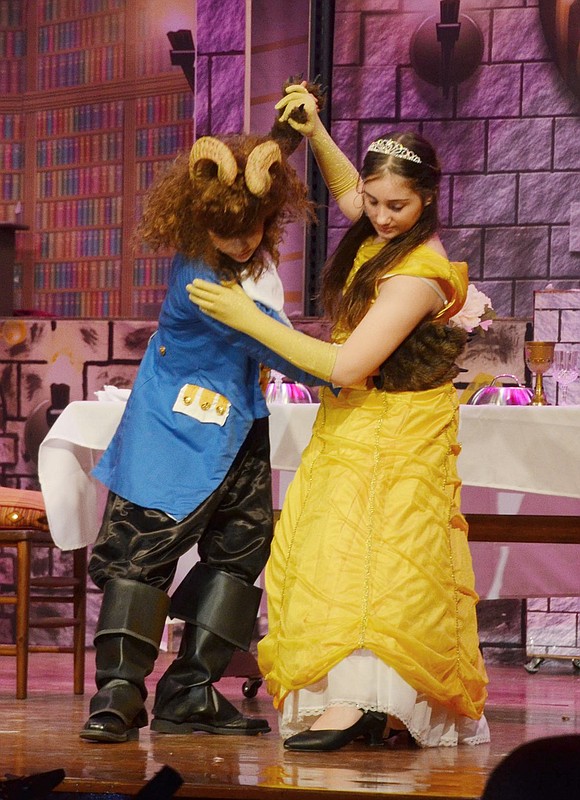 Belle and the Beast share their first dance together to “Tale as Old as Time” during Port Chester Middle School’s production of “Beauty and the Beast.” The show premieres Thursday, Feb. 1 at 4 p.m. and will continue Friday and Saturday at 7 p.m. Tickets are $8 for students and seniors, $10 for adults, and are available at the door.  