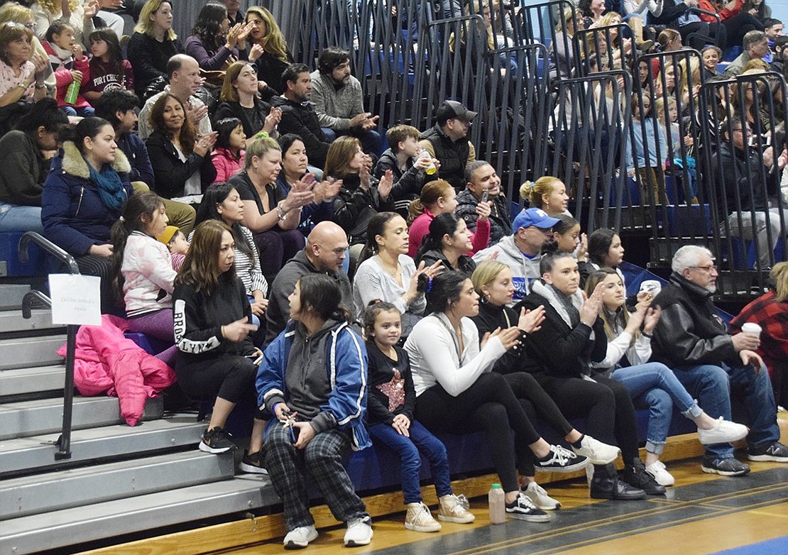 Members of the Port Chester community and students’ families came out to show their support before the varsity team heads to Nationals on Feb. 6.