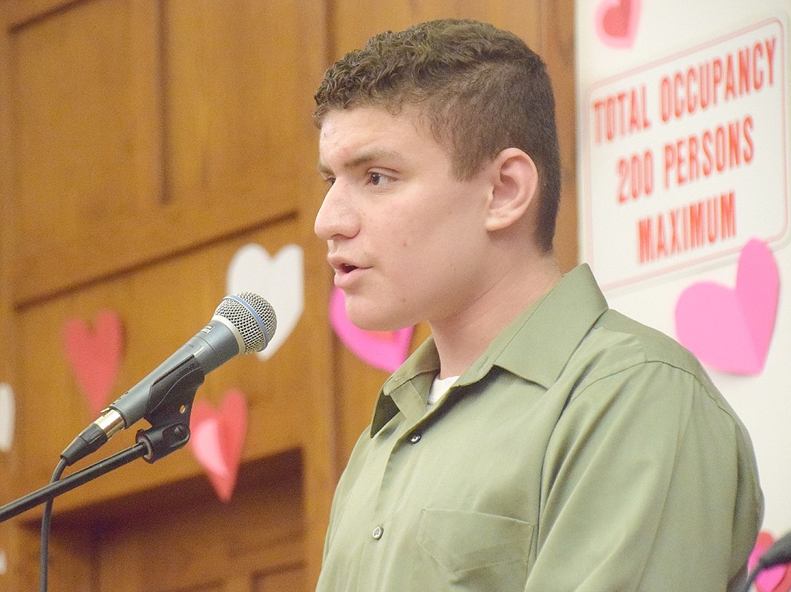 Junior Brandon Ramos focuses himself as he sings “Wake Me Up When September Ends.”