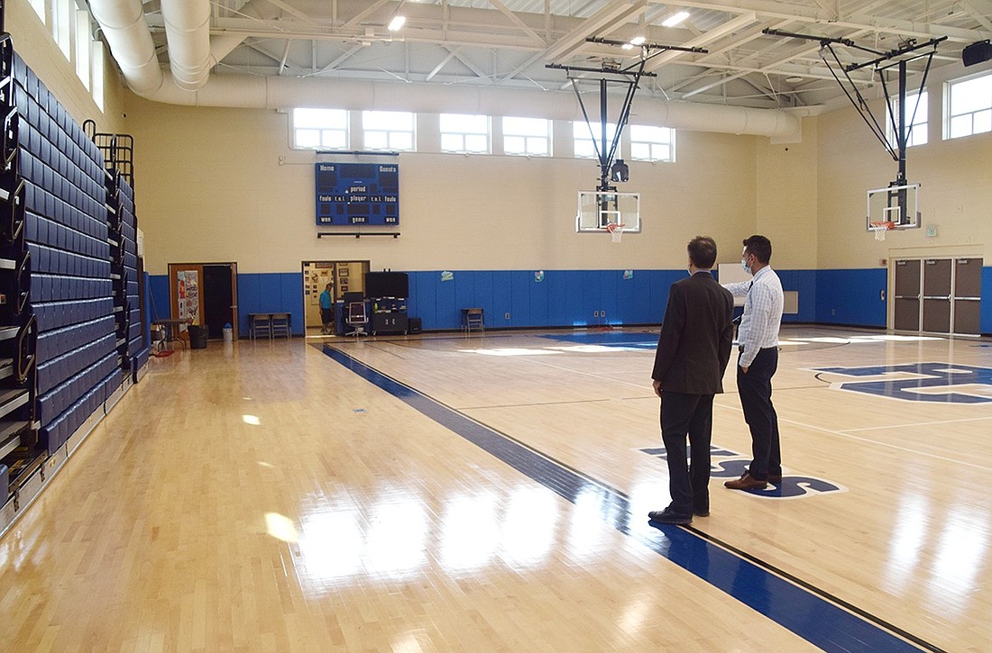 Hoop Rams’ Manny being Manny prep for season at King St. School new gym 