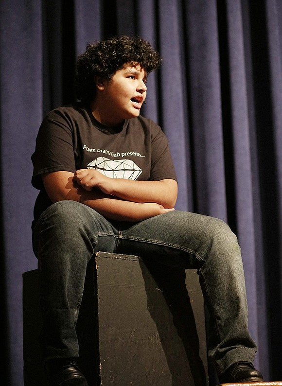 Seventh-grader Jordan Rivera sings his first of two performances, “I Won’t Grow Up.” Rivera likes to keep his performance light-hearted and jovial, which matches with the “Peter Pan” song’s message of keeping your inner child alive as you enter adulthood. “So far, this show has been pretty fun to produce,” he said. “It’s weird not having an audience and (instead) recording it, but we still make memories.”