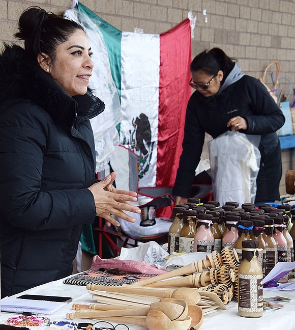 Delailah Cabrera of Port Chester came up with the idea for the event, which was also sponsored by Port Chester Community Gardens and The Renatus Group, which owns the parking lot. She is vending Mexican products such as Rompope (eggnog). 