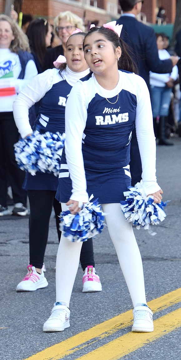 With her spirited voice echoing, John F. Kennedy Elementary School fourth-grader Kiara Mendoza seems to be an early leader of the Mini Rams, a youth cheerleading program for all Port Chester elementary schools.