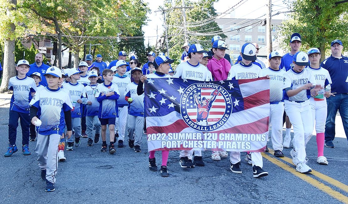 Christopher Columbus’s position on sports is unclear, but Port Chester’s athletes on the 12U Pirates team paid their respect and showed their pride anyway with a banner declaring their championship-winning status.