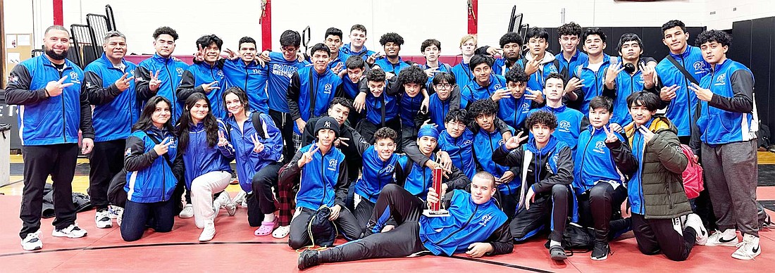 Young wrestling Rams finish surprising second in prestigious Bernie Miller Tournament in Rye 