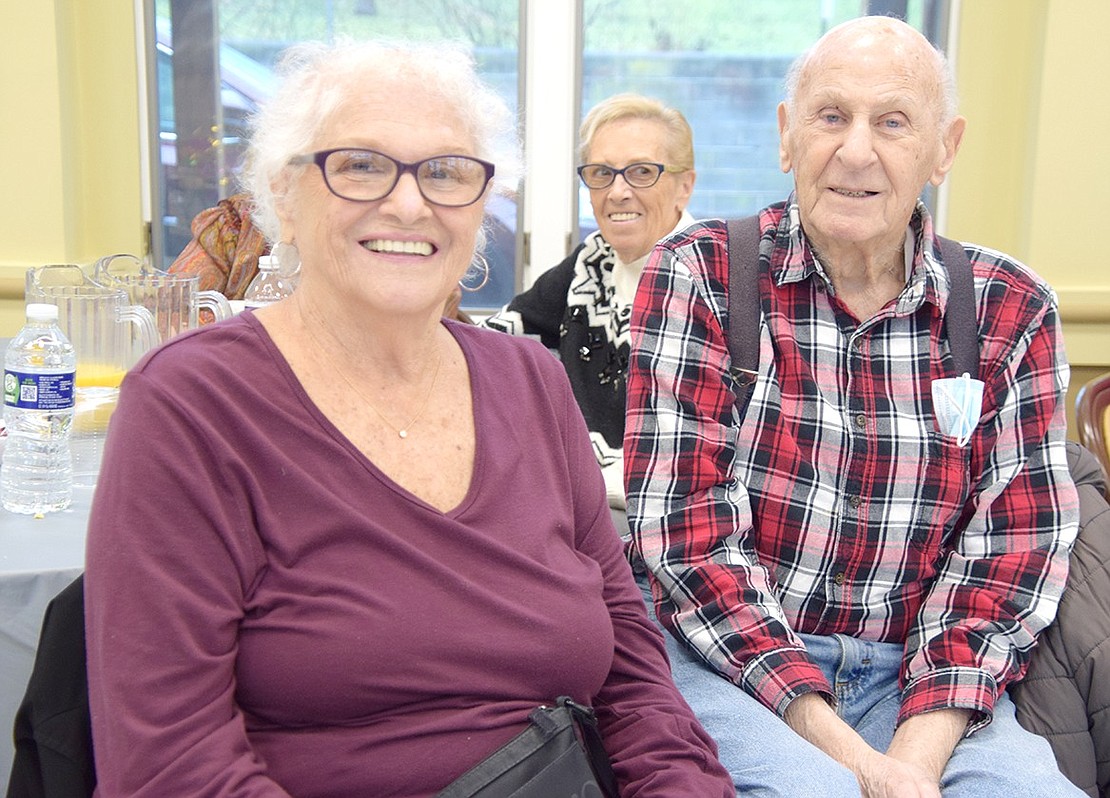 George and Anita Penchina don’t dance anymore, though they assured they certainly used to. The Rye Brook residents, who have been members of the senior center for a long time, get comfortable at the New Year’s party and enjoy the classic tunes.