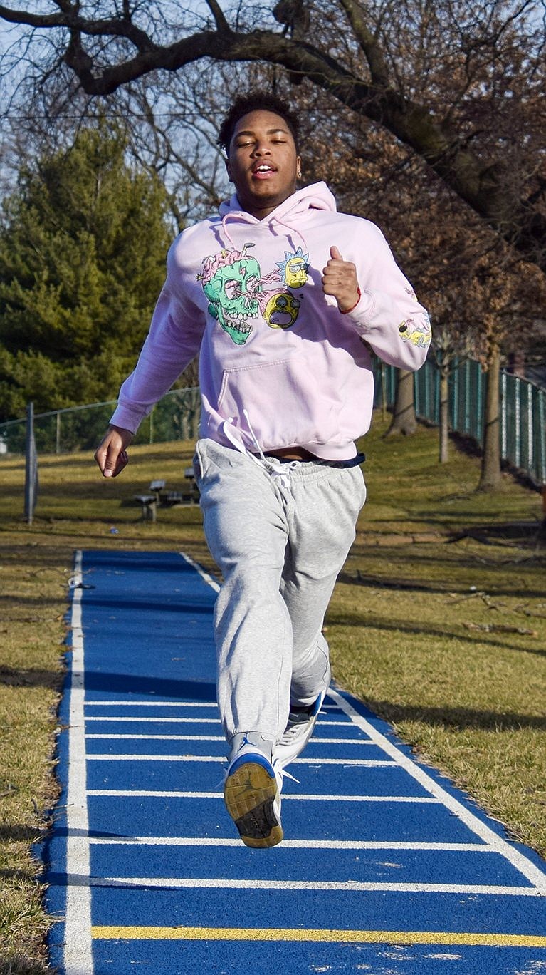 Ex-Rams senior All-Star football QB Colin Taylor looks to score 'n' soar in the State T&F long jump 